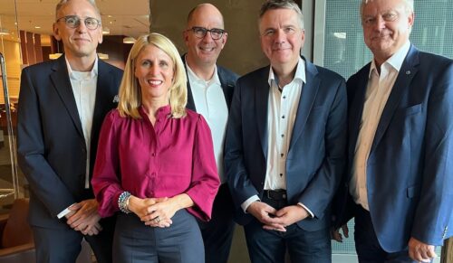 Der E-Rezept-Enthusiasten-Vorstand (v.l.): Markus Berendt, Ruth Philipp, Jens Psczolla, Christian Klose, Bernhard Calmer. (Foto: E-Rezept-Enthusiasten)